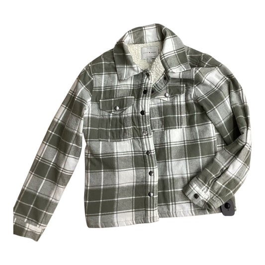 Jacket Shirt By Lucky Brand In Plaid Pattern, Size: Xs