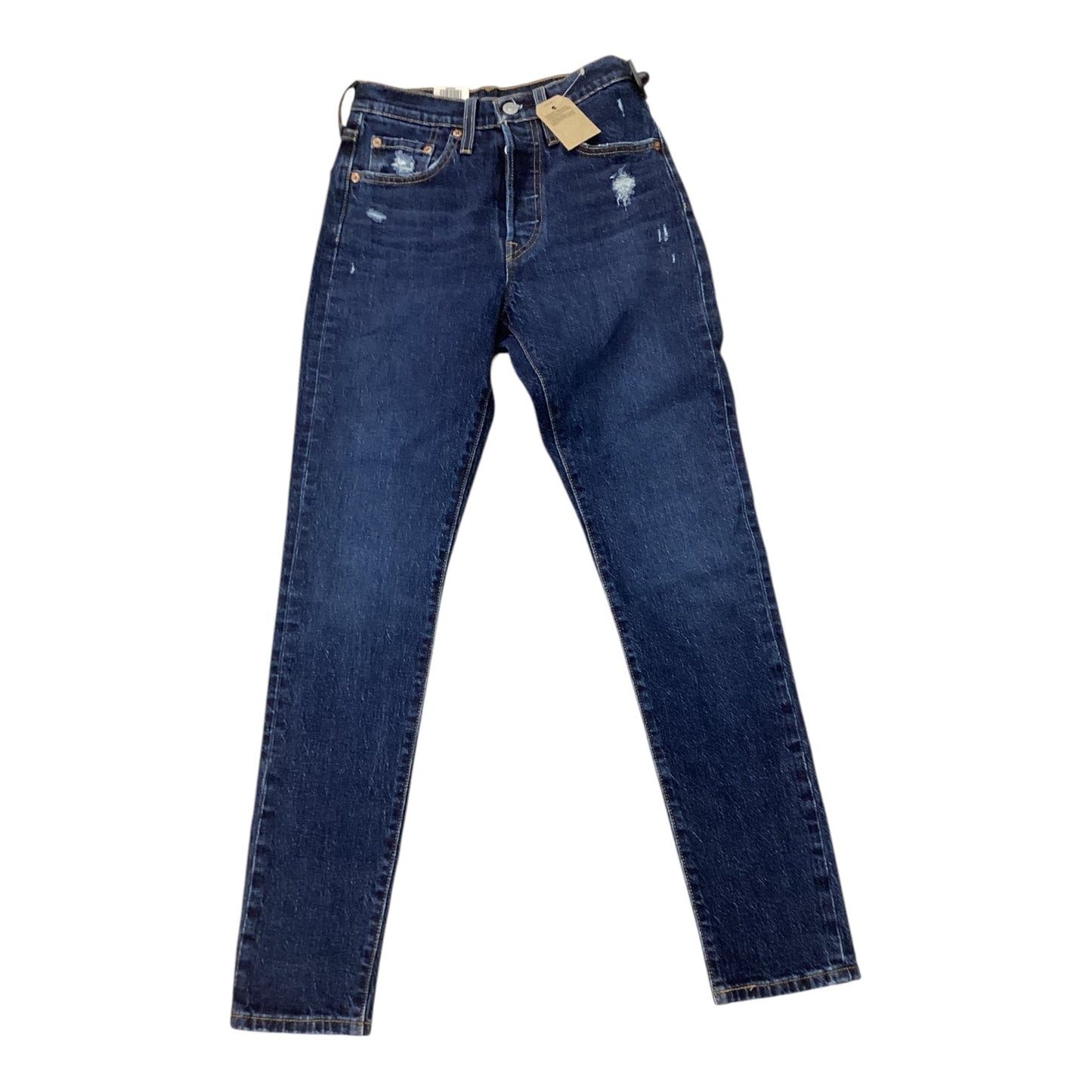 Jeans Skinny By Levis In Blue Denim, Size: 0