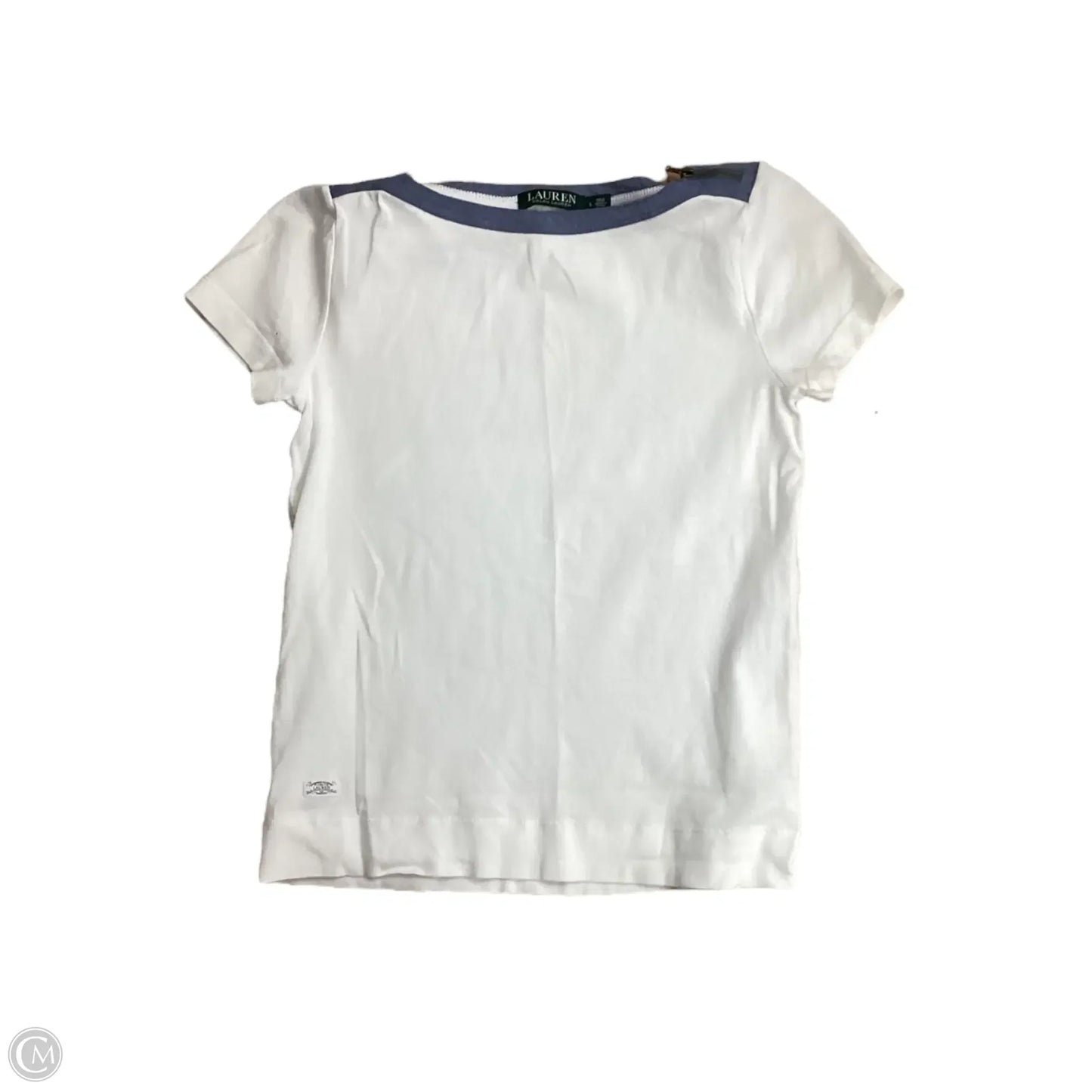 Top Short Sleeve By Lauren By Ralph Lauren In White, Size: L