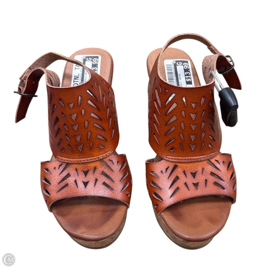 Sandals Heels Wedge By Maurices In Brown, Size: 6.5