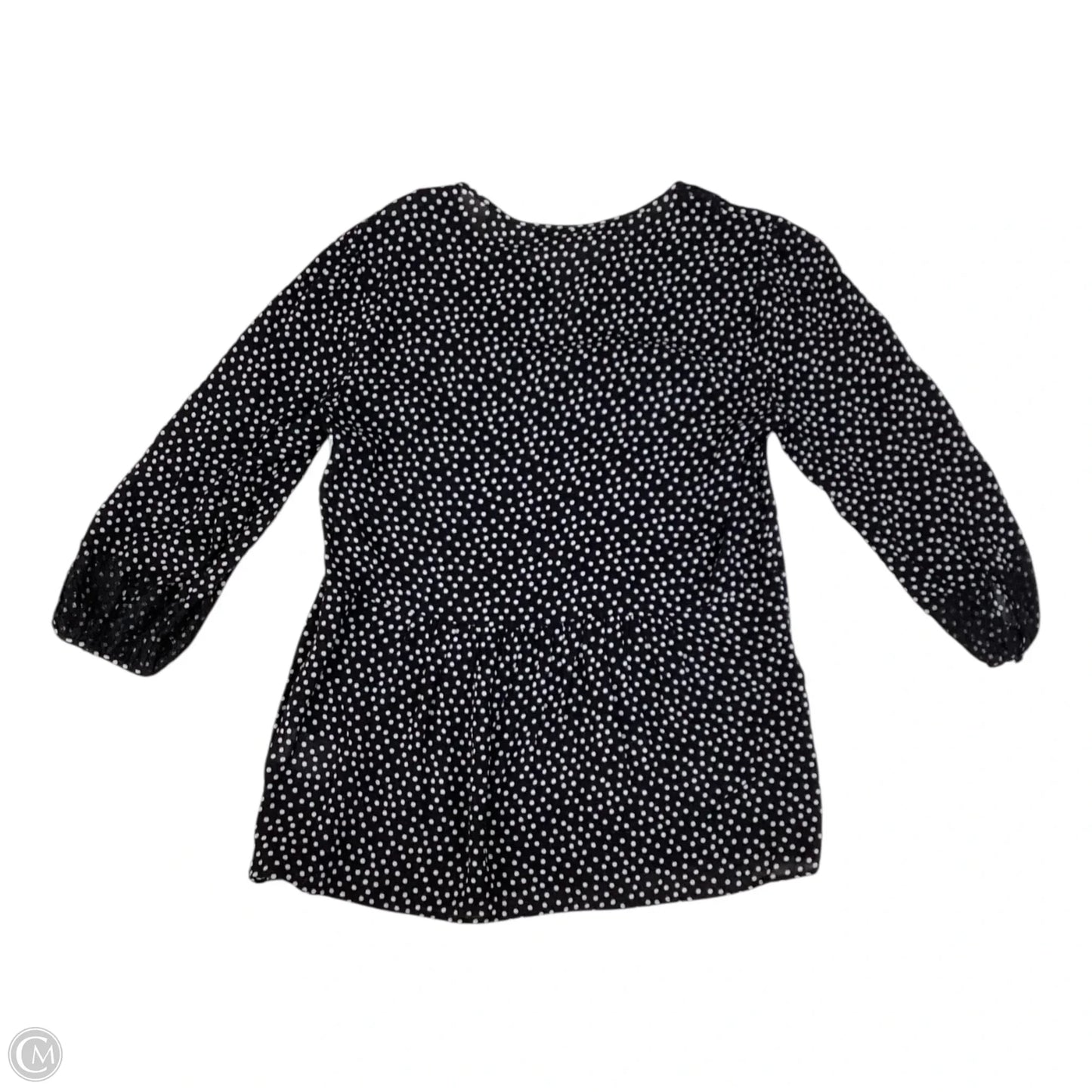 Top Long Sleeve By Boden In Black & White, Size: S