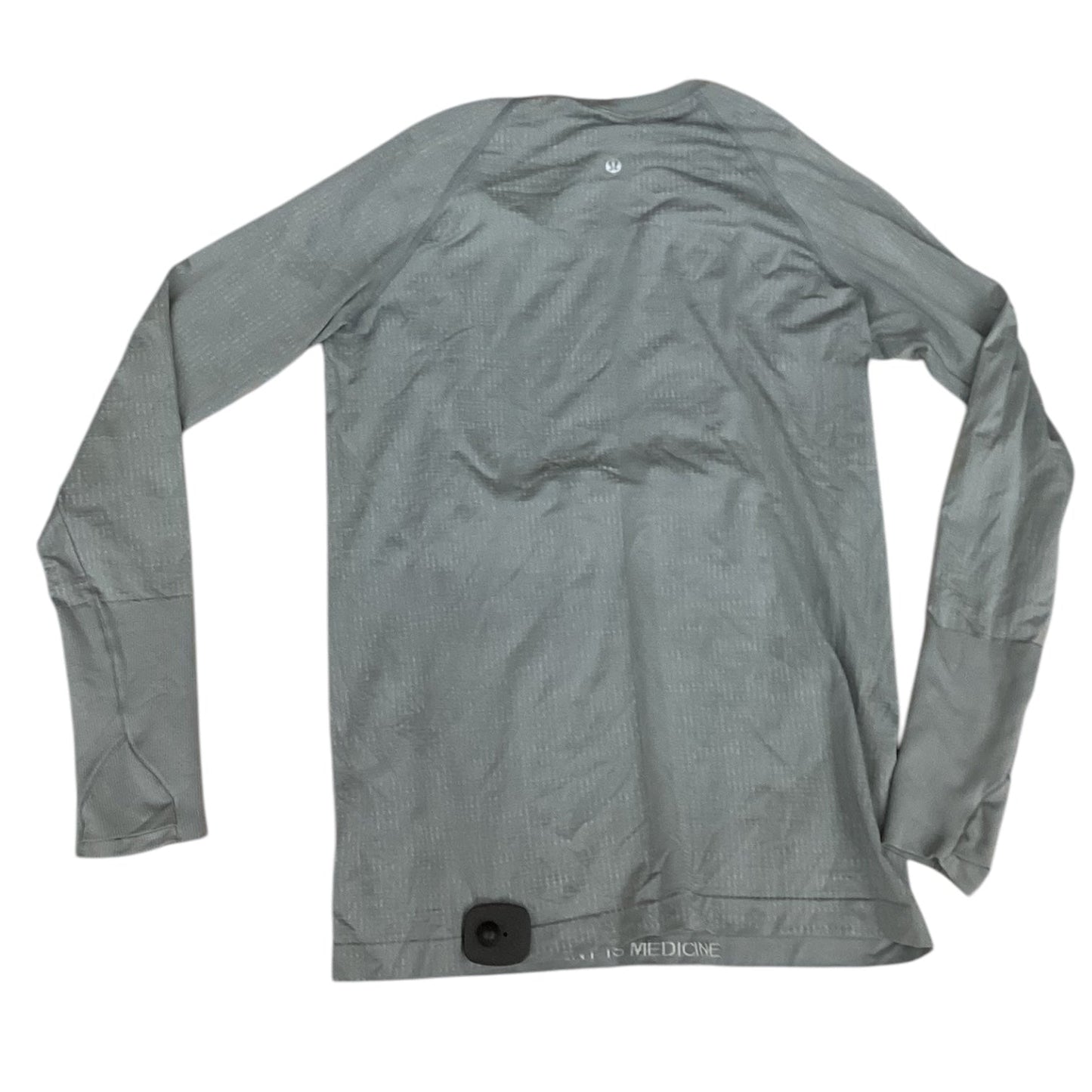 Athletic Top Long Sleeve Collar By Lululemon In Grey, Size: 10