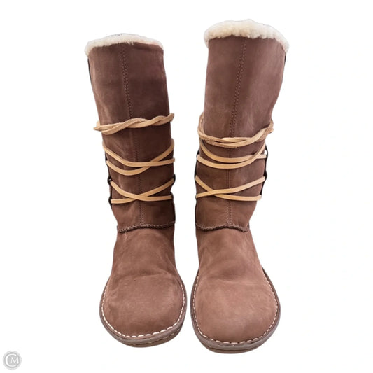 Boots Designer By Ugg In Brown, Size: 8