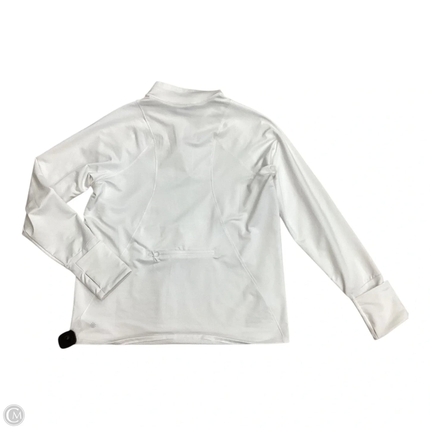 Athletic Top Long Sleeve Collar By Athleta In White, Size: L