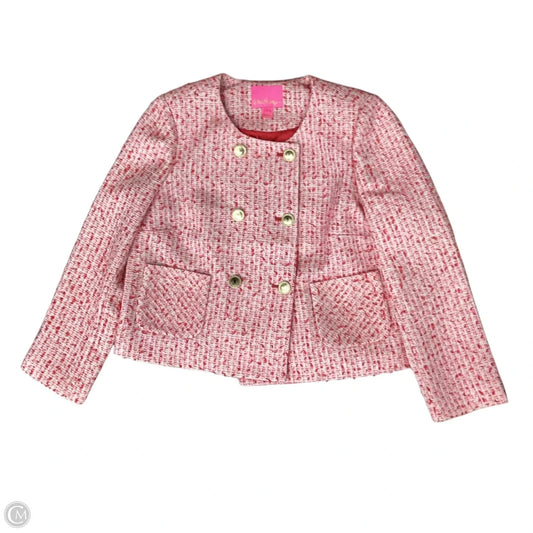 Blazer Designer By Lilly Pulitzer In Pink & Red, Size: S