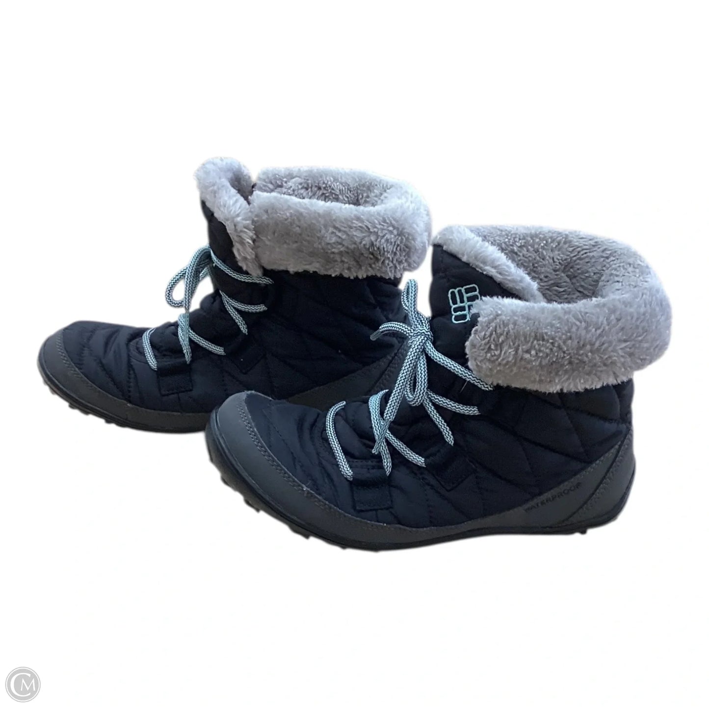 Boots Hiking By Columbia In Blue & Grey, Size: 6