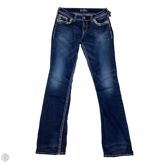 Jeans Boot Cut By Silver In Blue Denim, Size: 6