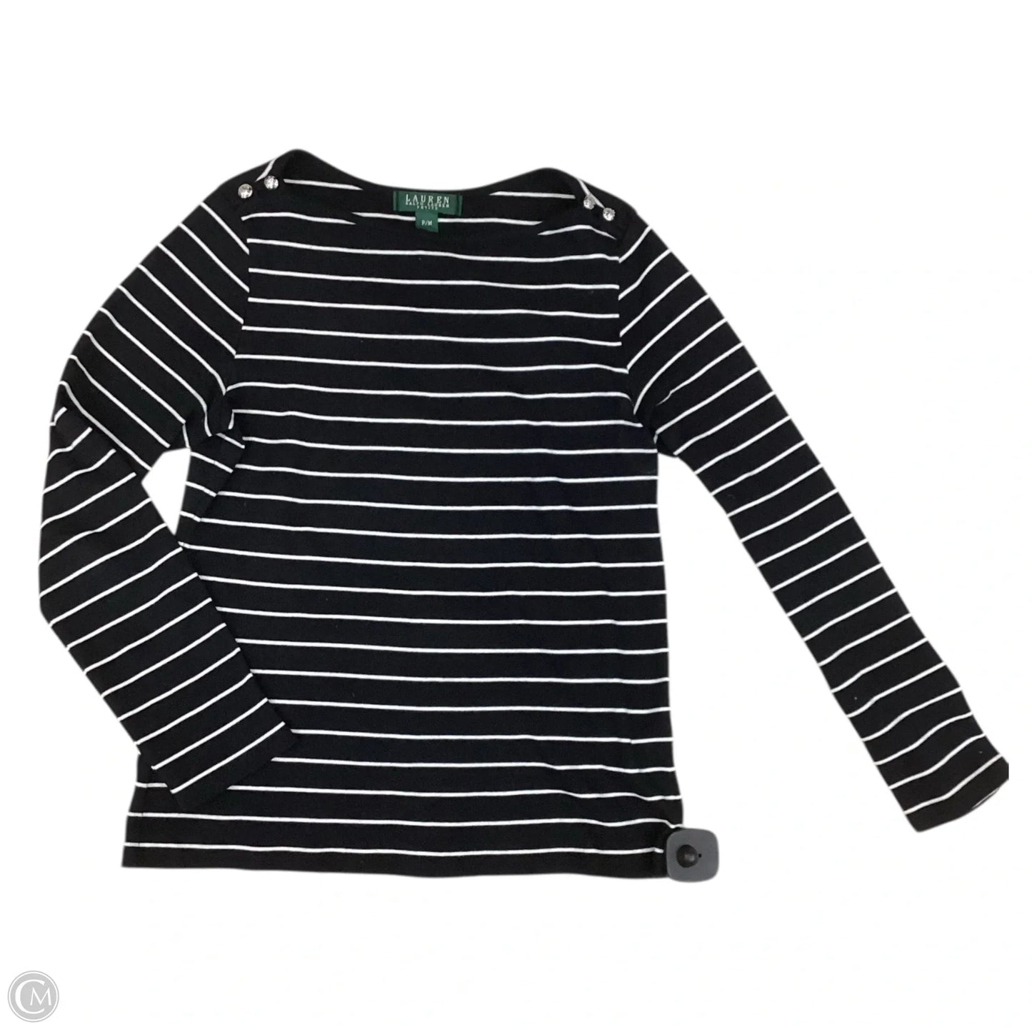 Top Long Sleeve By Ralph Lauren In Striped Pattern, Size: M