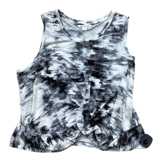 Top Sleeveless Designer By Athleta In Black & White, Size: 2x