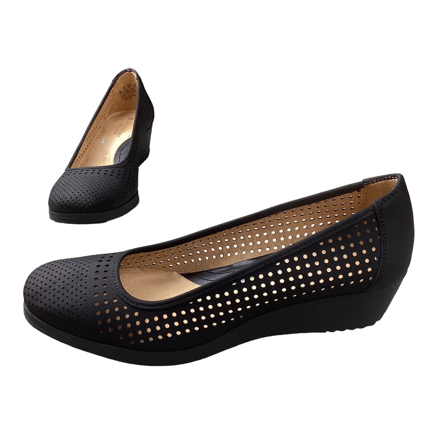 Black Shoes Heels Wedge Naturalizer, Size 9.5