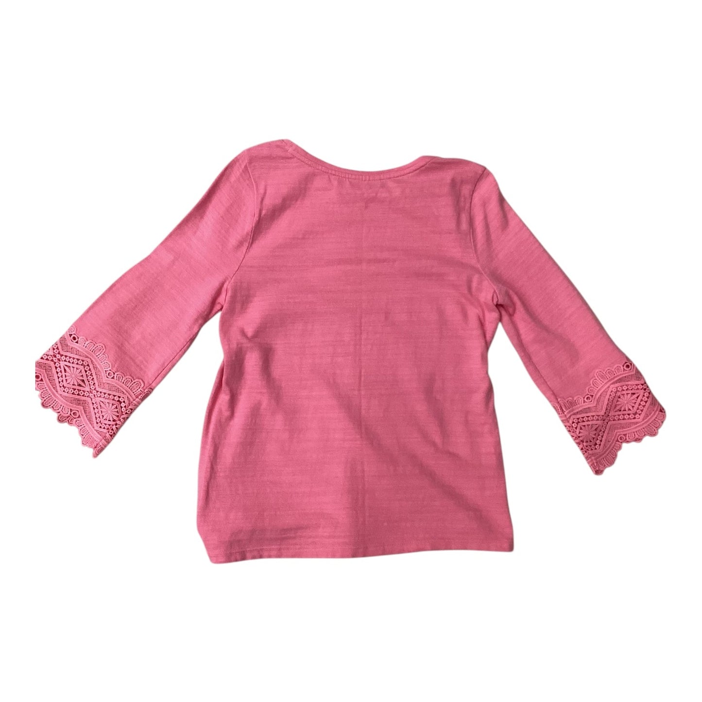 Top Long Sleeve By Charter Club In Pink, Size: L