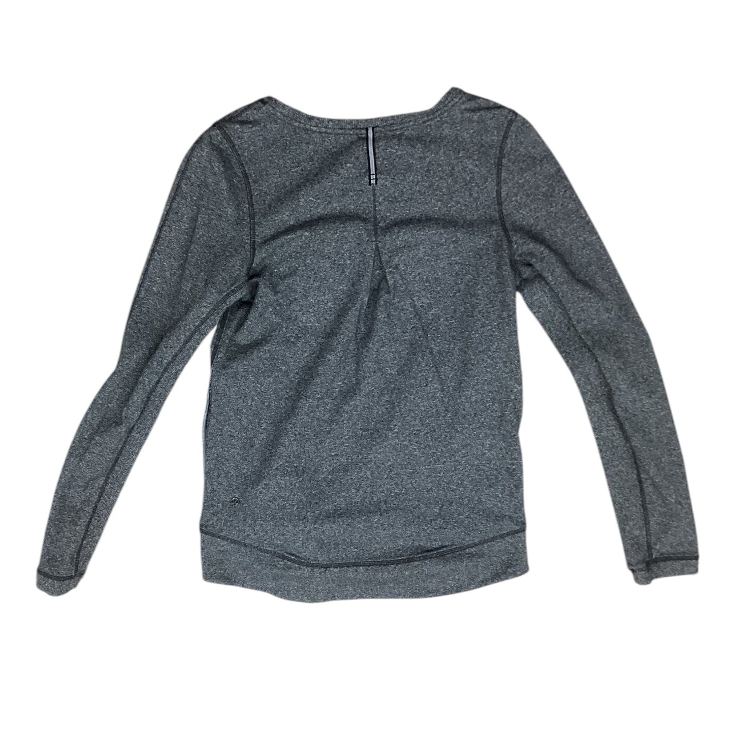 Athletic Top Long Sleeve Crewneck By Lululemon In Grey, Size: S