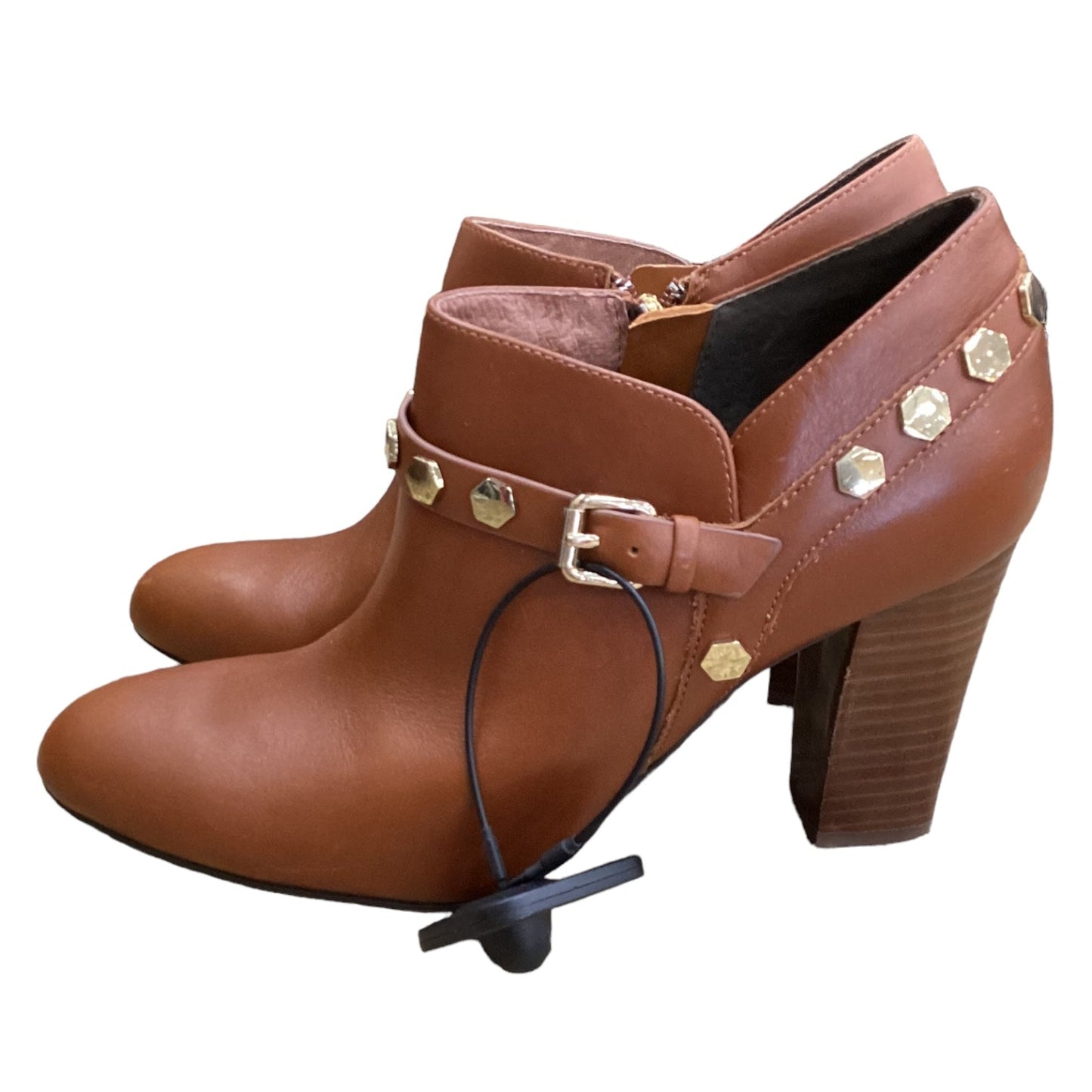 Brown Shoes Heels Block Isola, Size 8.5