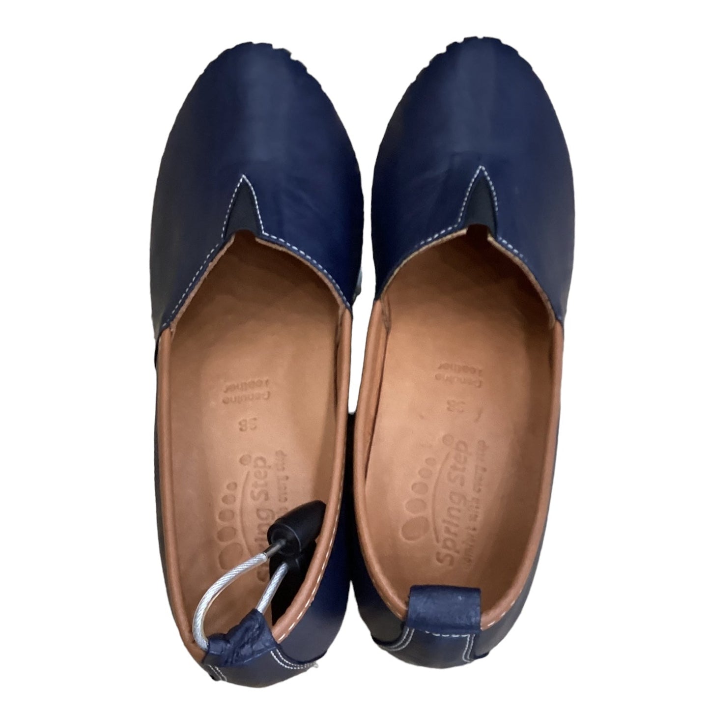 Navy Shoes Flats Spring Step, Size 7