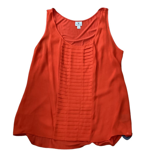 Orange Top Sleeveless Worthington, Size 1x