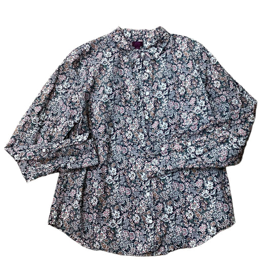 Black Floral Top Long Sleeve J Crew, Size 14