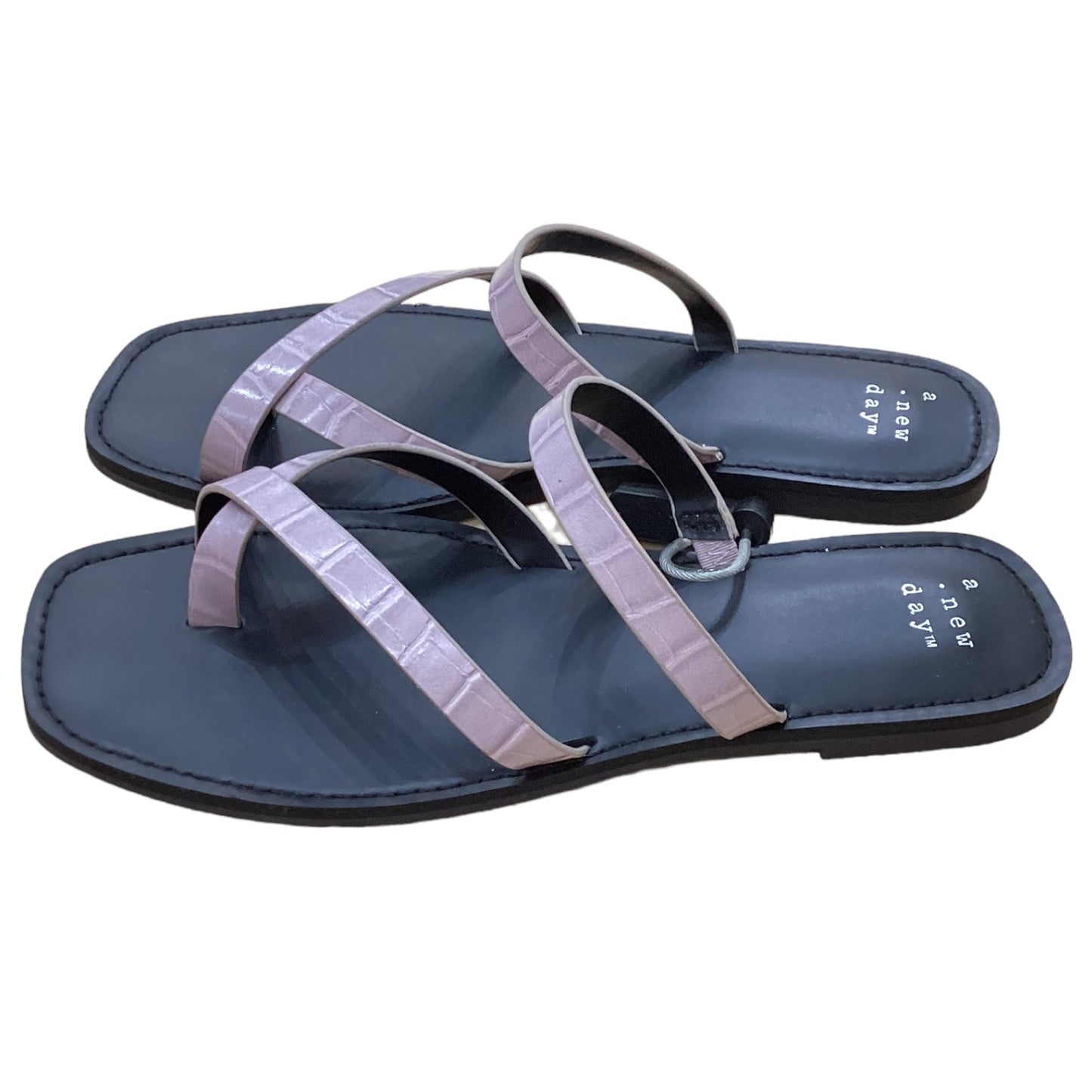 Purple Sandals Flip Flops A New Day, Size 8