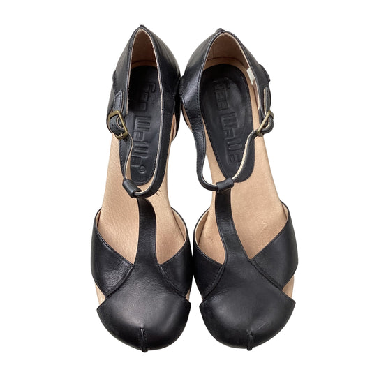 Black Shoes Heels Block Cmb, Size 8