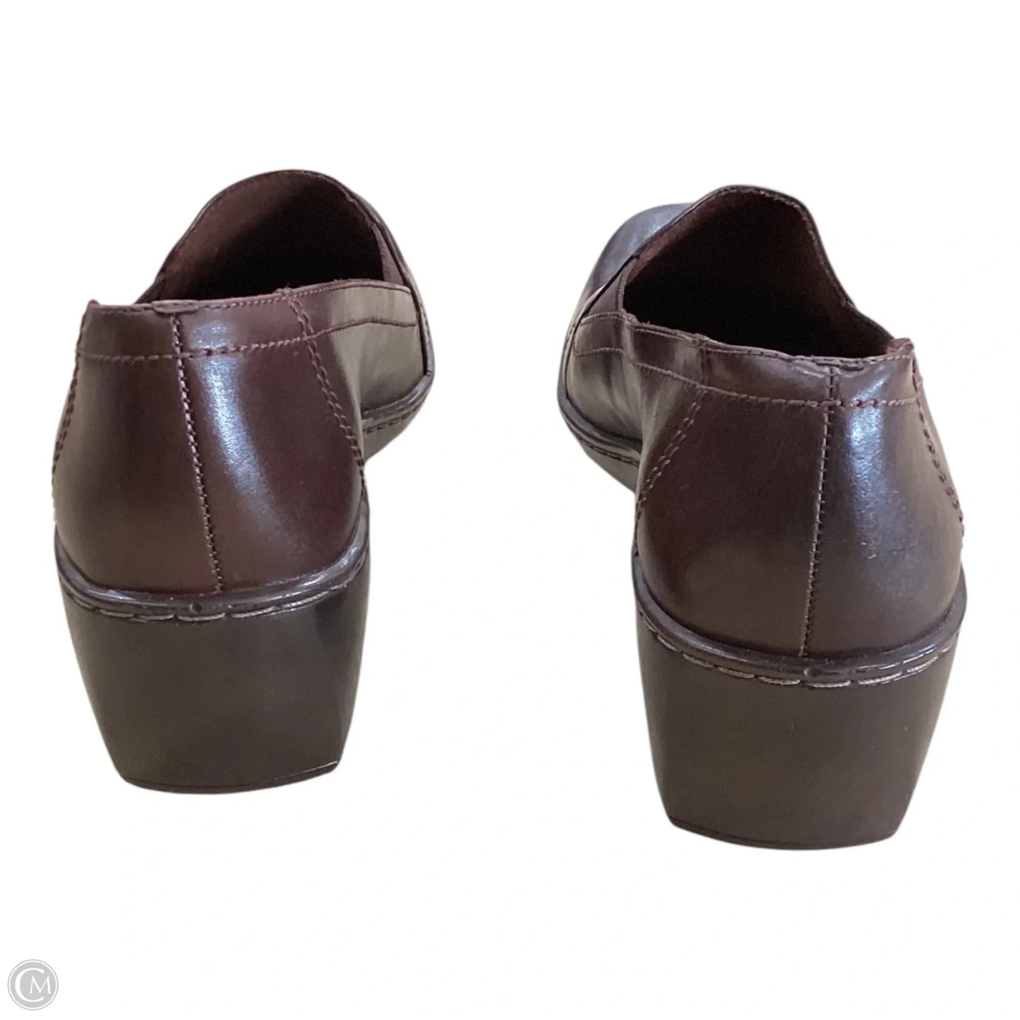 Shoes Heels Block By Clarks In Brown, Size: 9