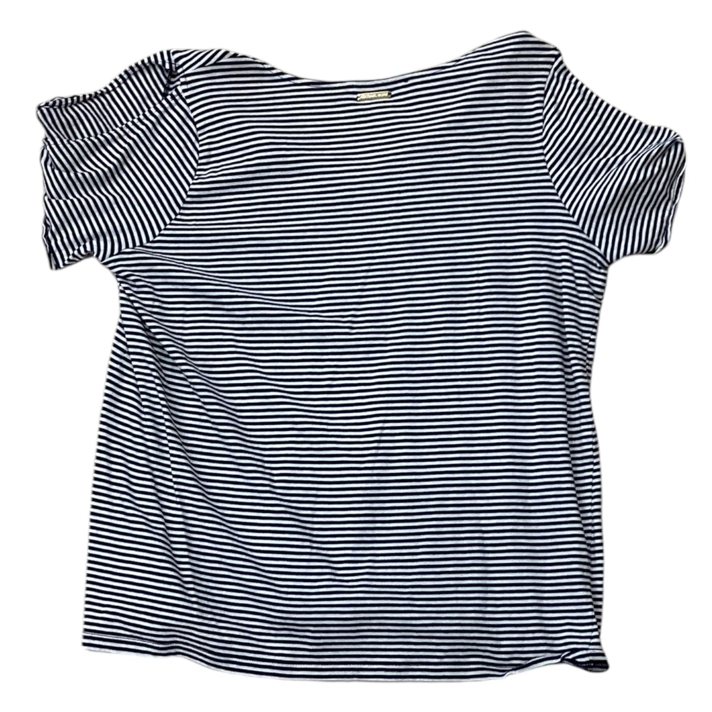 Top Short Sleeve By Michael Kors In Striped Pattern, Size: L