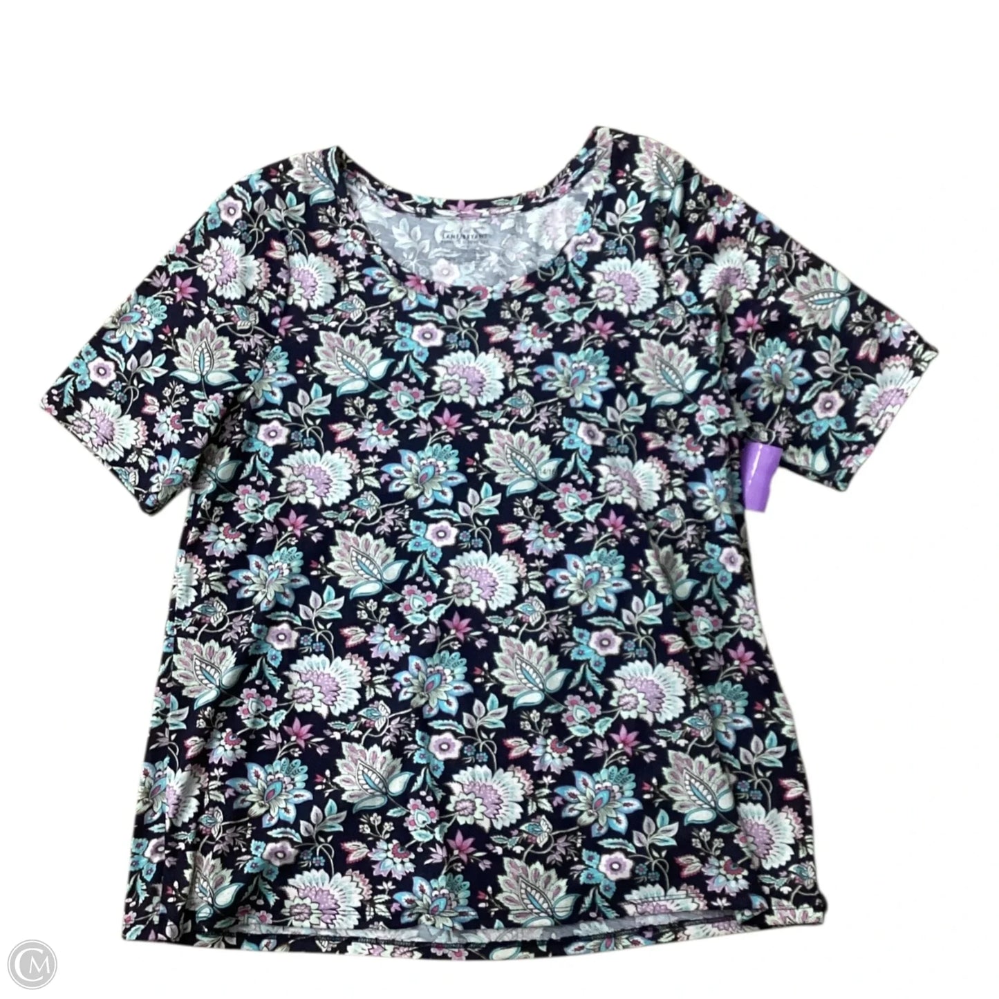 Top Short Sleeve By Lane Bryant In Floral Print, Size: L