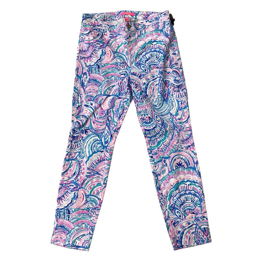 Pants Designer By Lilly Pulitzer In Blue & Pink, Size: 10