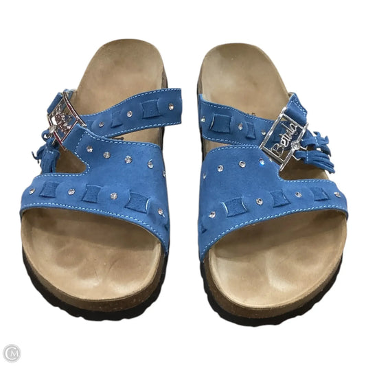 Sandals Flats By Birkenstock In Blue, Size: 11