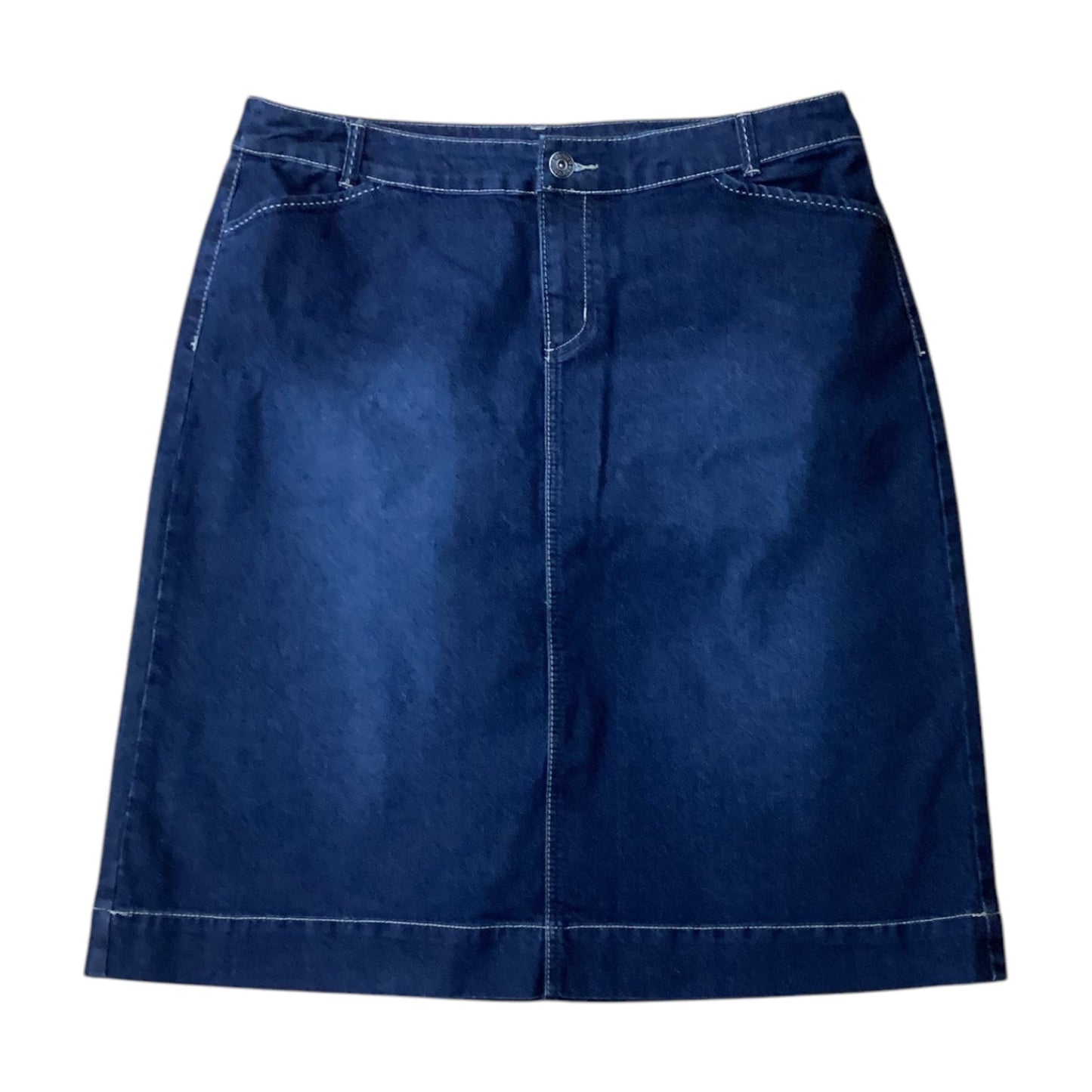 Skirt Mini & Short By Cj Banks In Blue Denim, Size: 16