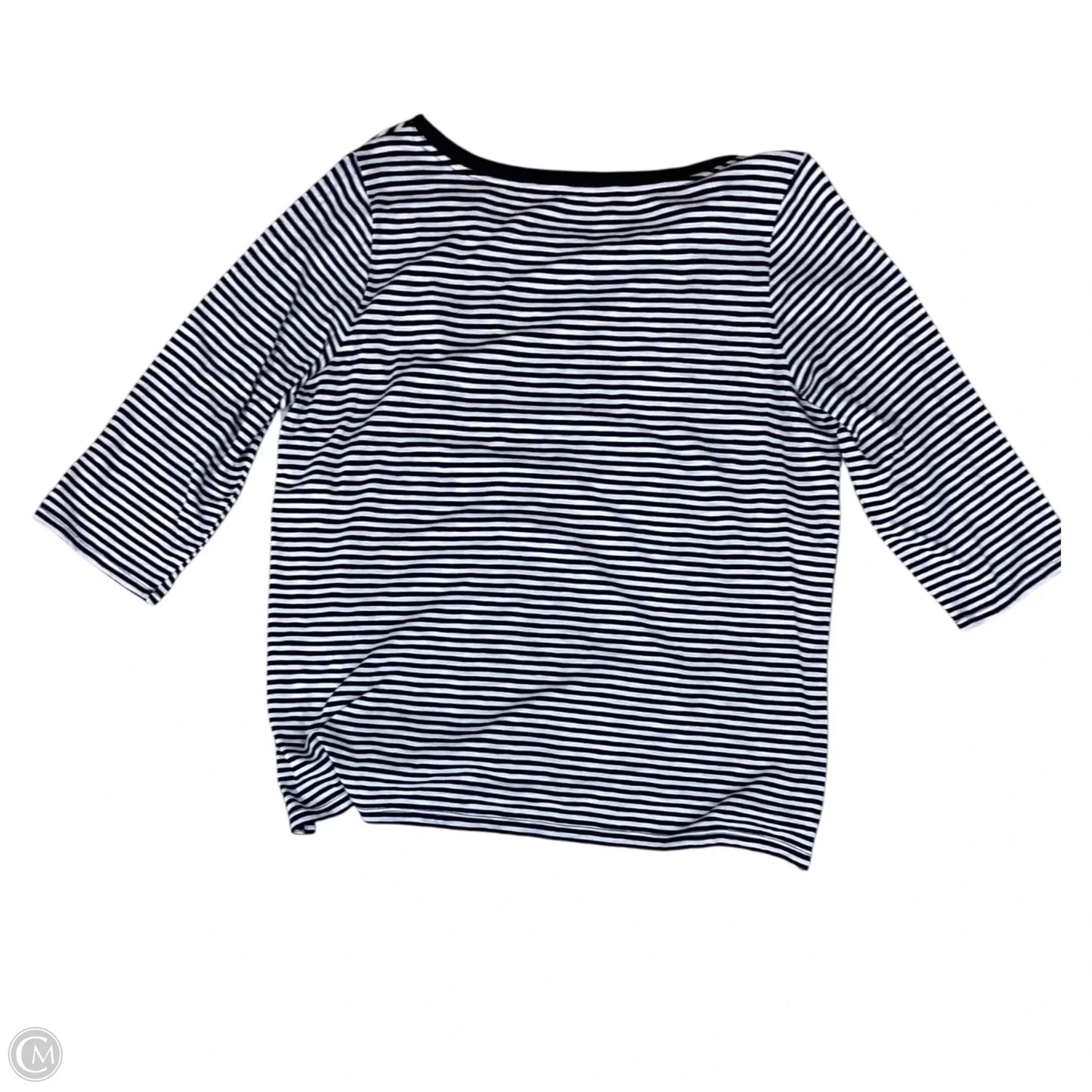 Top 3/4 Sleeve By Talbots In Striped Pattern, Size: 2x
