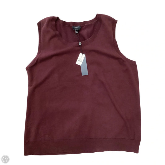 Vest Sweater By Talbots In Maroon, Size: 2x