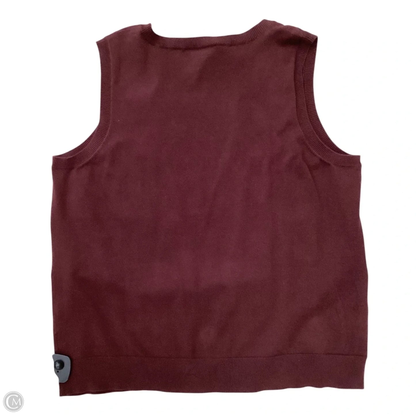 Vest Sweater By Talbots In Maroon, Size: 2x