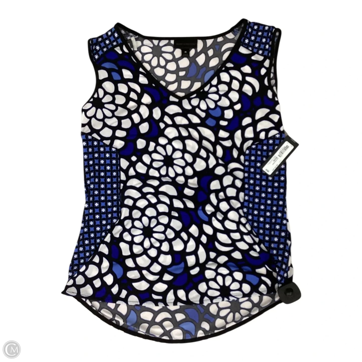 Top Sleeveless By Worthington In Black & Blue, Size: M