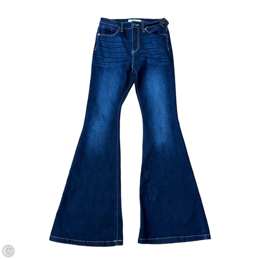 Jeans Flared By Kancan In Blue Denim, Size: 6