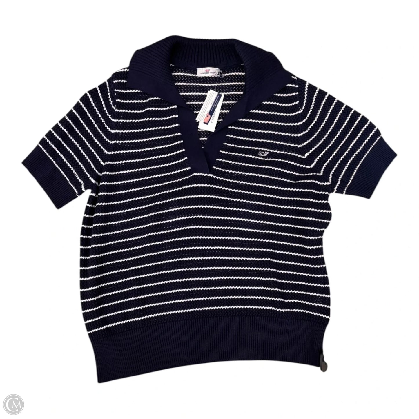 Sweater Short Sleeve By Vineyard Vines In Striped Pattern, Size: Xl