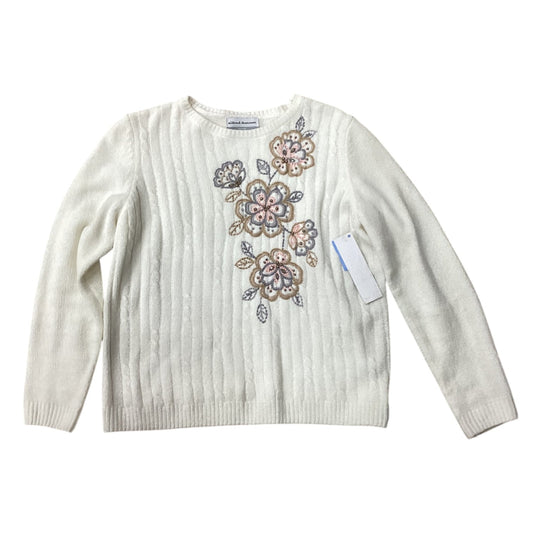 Sweater By Alfred Dunner In White, Size: Mp