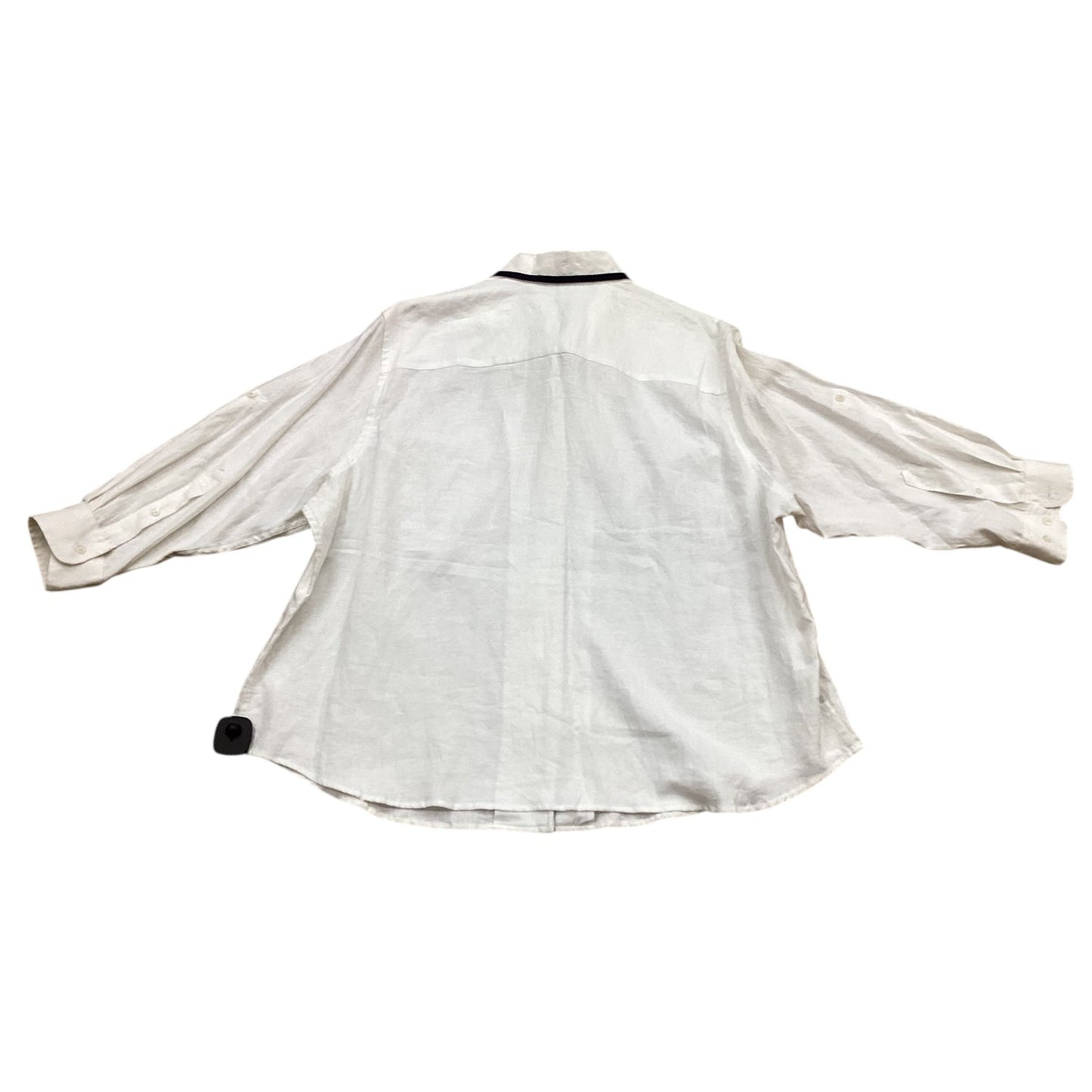 Blouse Long Sleeve By Ralph Lauren In White, Size: 2x