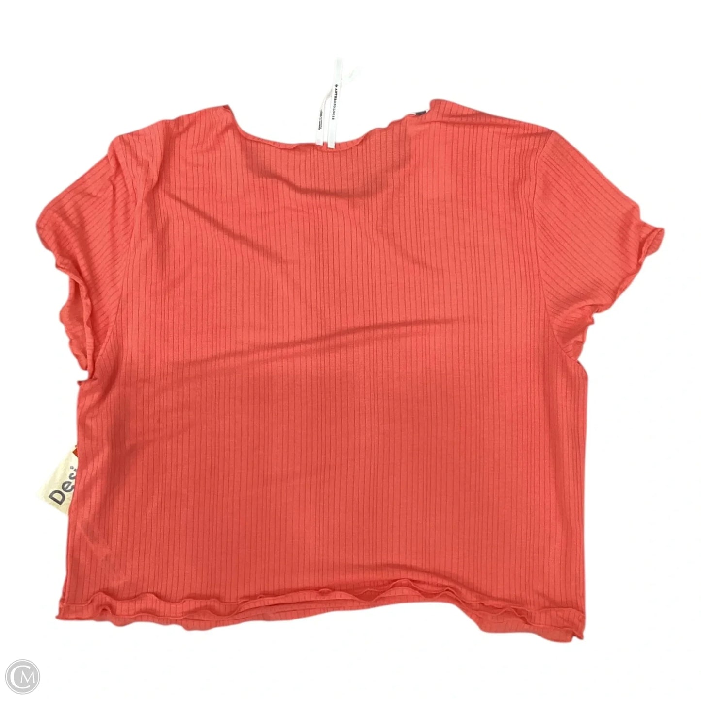 Top Short Sleeve By Anthropologie In Peach, Size: L