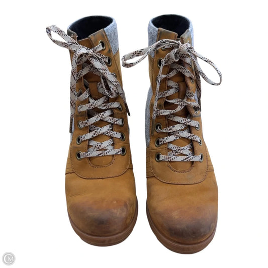 Shoes Heels Wedge By Sorel In Brown, Size: 9.5