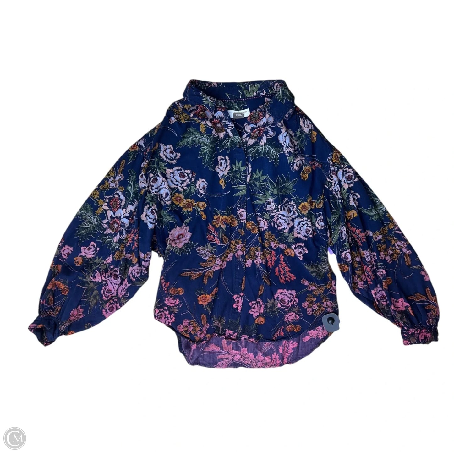 Top Long Sleeve By Anthropologie In Floral Print, Size: S