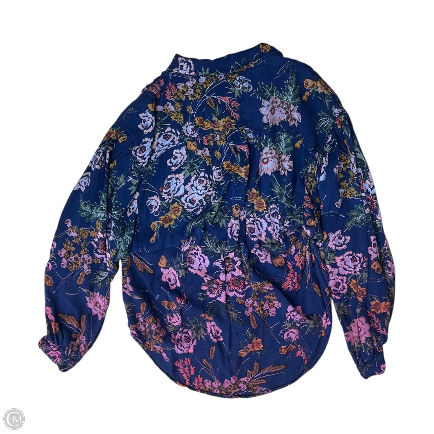 Top Long Sleeve By Anthropologie In Floral Print, Size: S