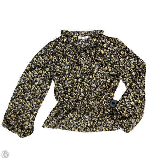 Blouse Long Sleeve By Skies Are Blue In Floral Print, Size: Xs