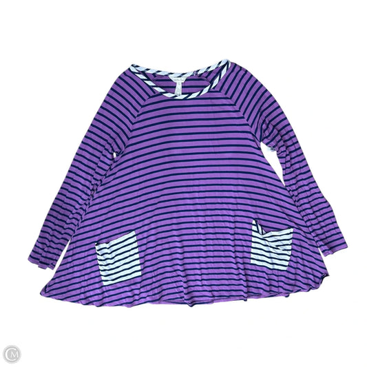 Top Long Sleeve By Matilda Jane In Striped Pattern, Size: S