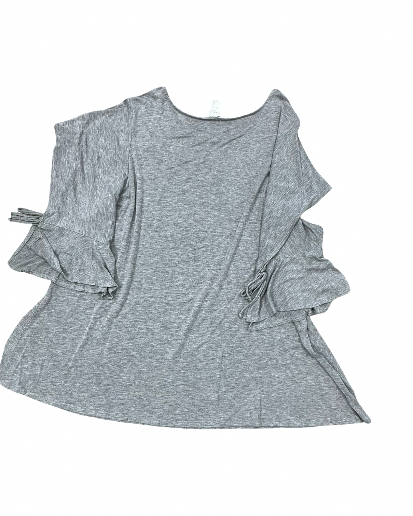 Top 3/4 Sleeve By Westport In Grey, Size:2X