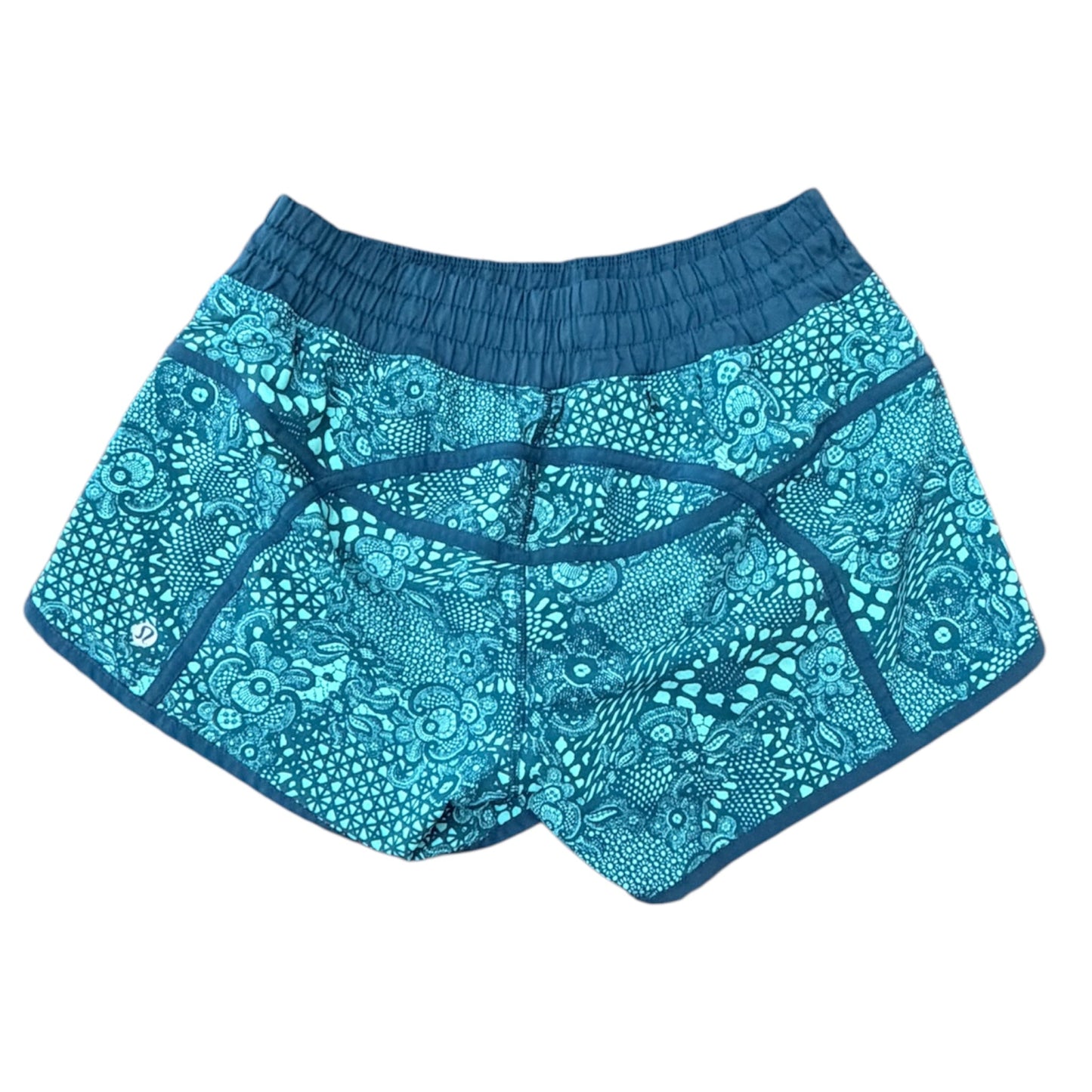 Athletic Shorts By Lululemon In Teal, Size:M