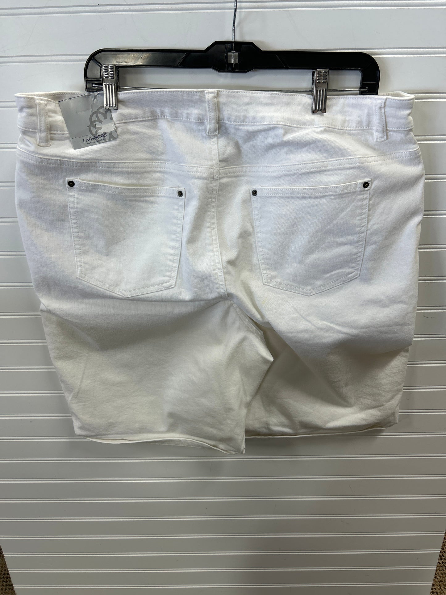 Shorts By Catherines In White Denim, Size:18