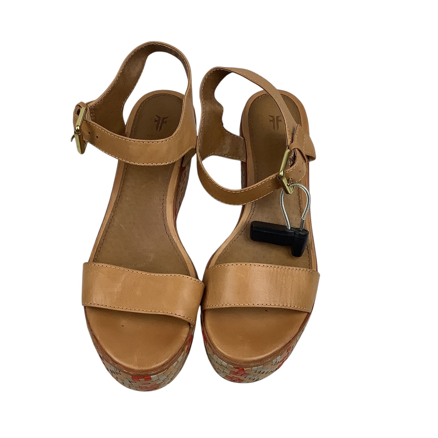 Sandals Designer By Frye In Tan, Size: 7.5