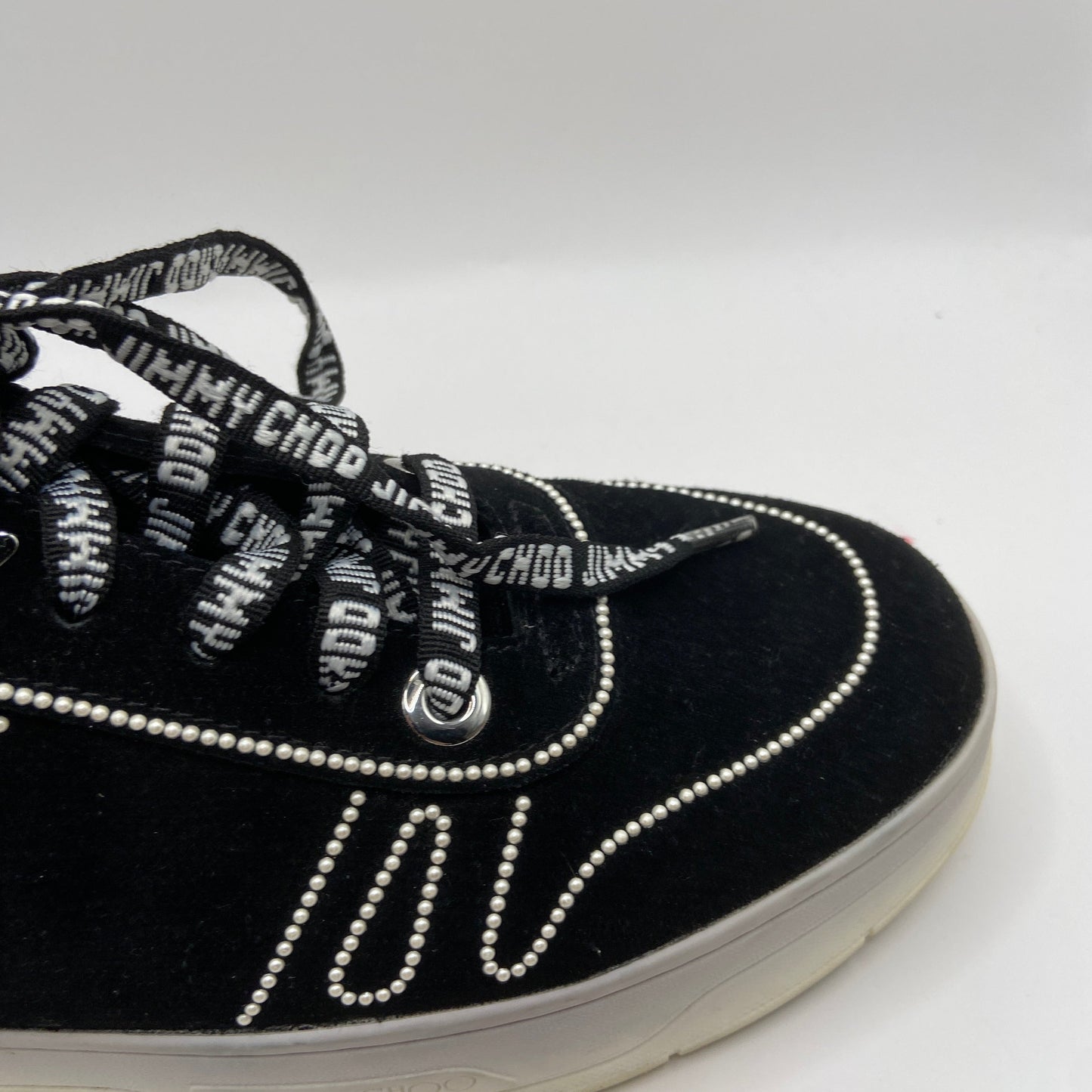 Shoes Luxury Designer By Jimmy Choo In Black, Size: 9.5