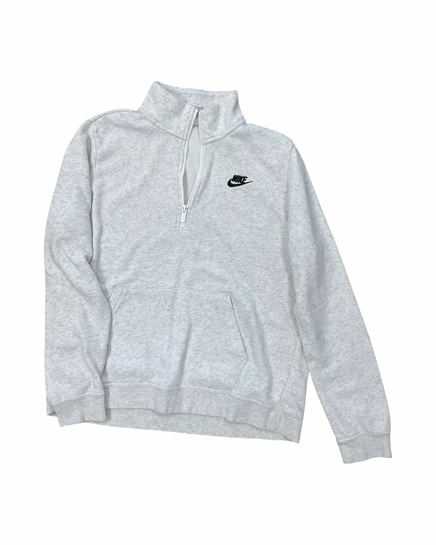 Sweatshirt Collar By Nike In Grey & White, Size:L