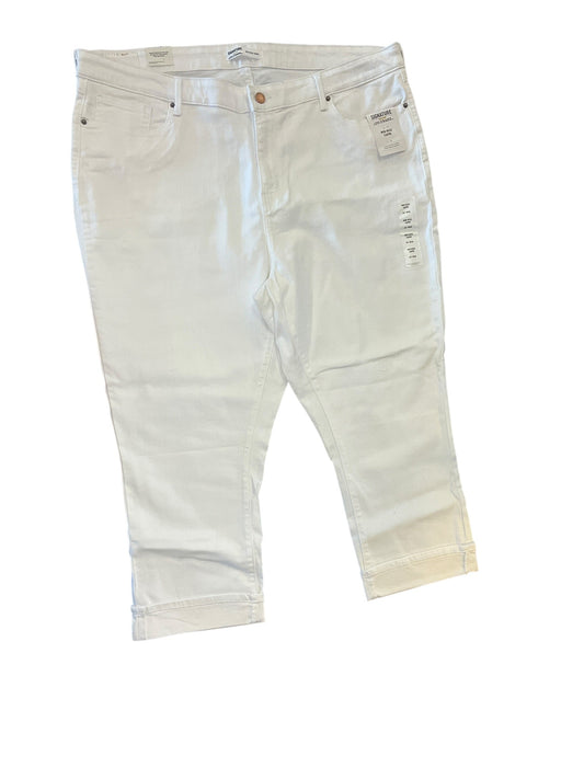 Jeans Cropped By Levis Signature In White Denim, Size:22