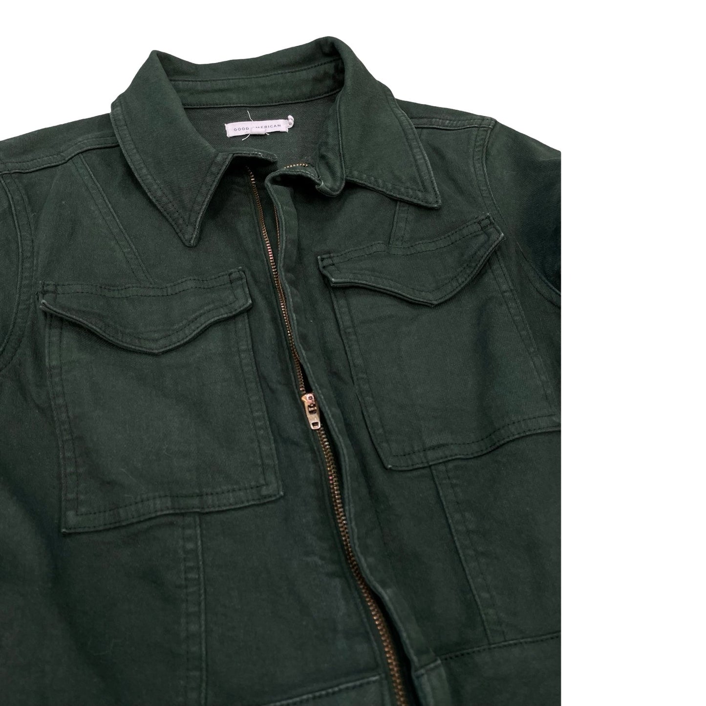 Jumpsuit By Good American In Green Denim, Size:L